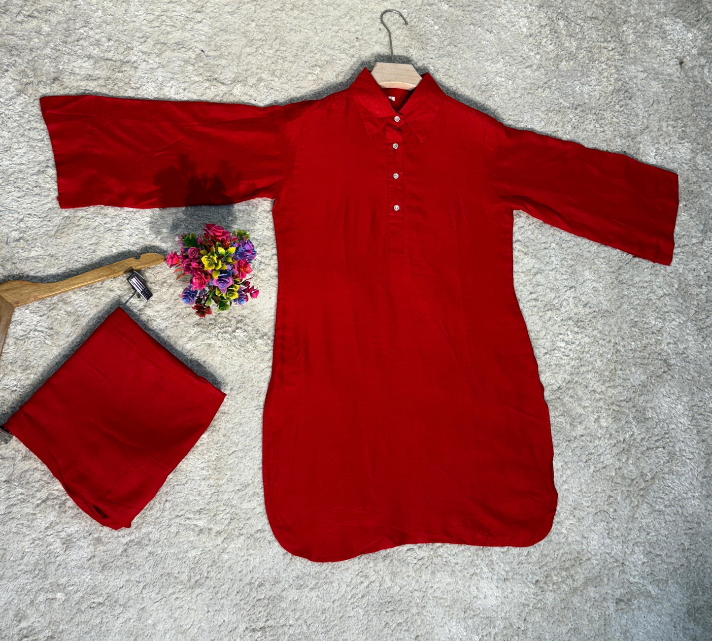 Red Premium Co-Ord Set For Women