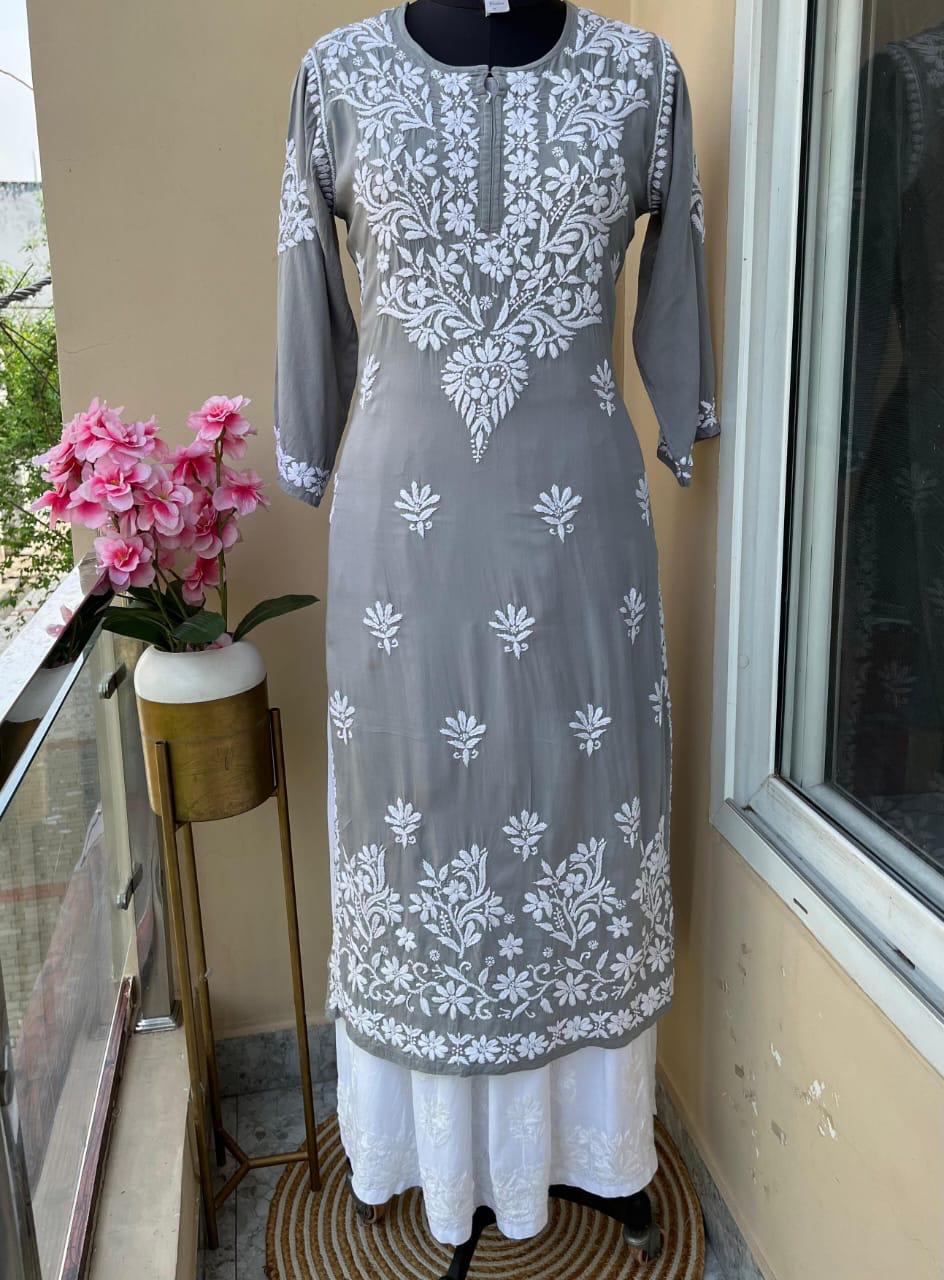 Firoji Primum Rayon Kurti And Thick cotton Plazo Set For Women