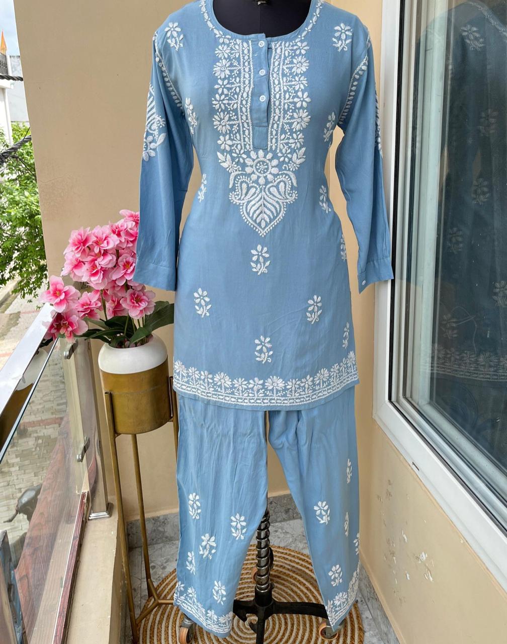 Dark Sky Premium Rayon Shirt Premium Rayon Plazzo Co-Ord Set For Women