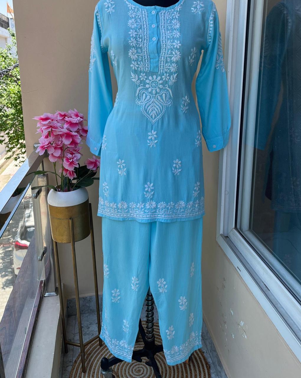 Firoji Premium Rayon Shirt Premium Rayon Plazzo Co-Ord Set For Women