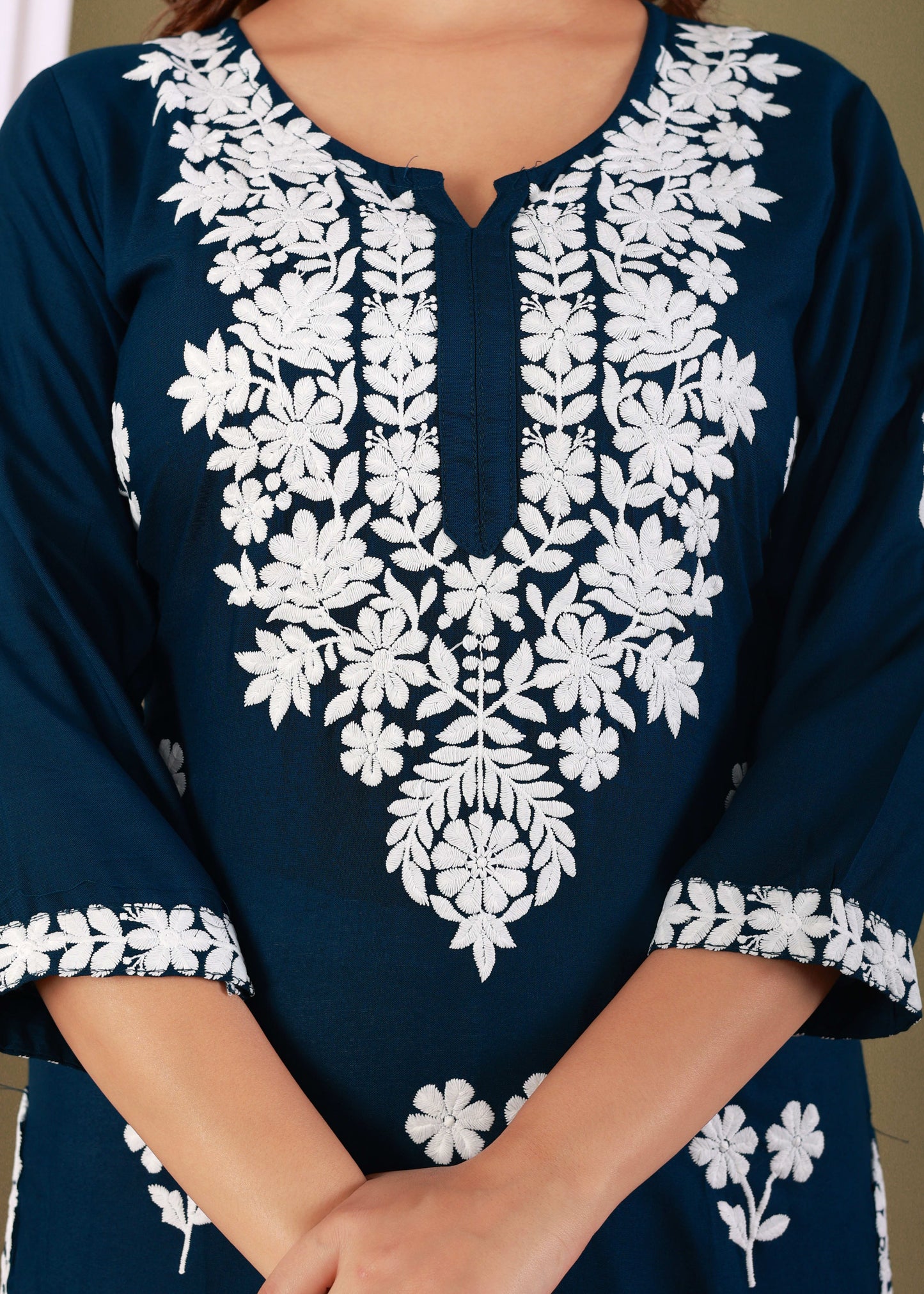 Dark Blue Primum Modal Kurta For Women