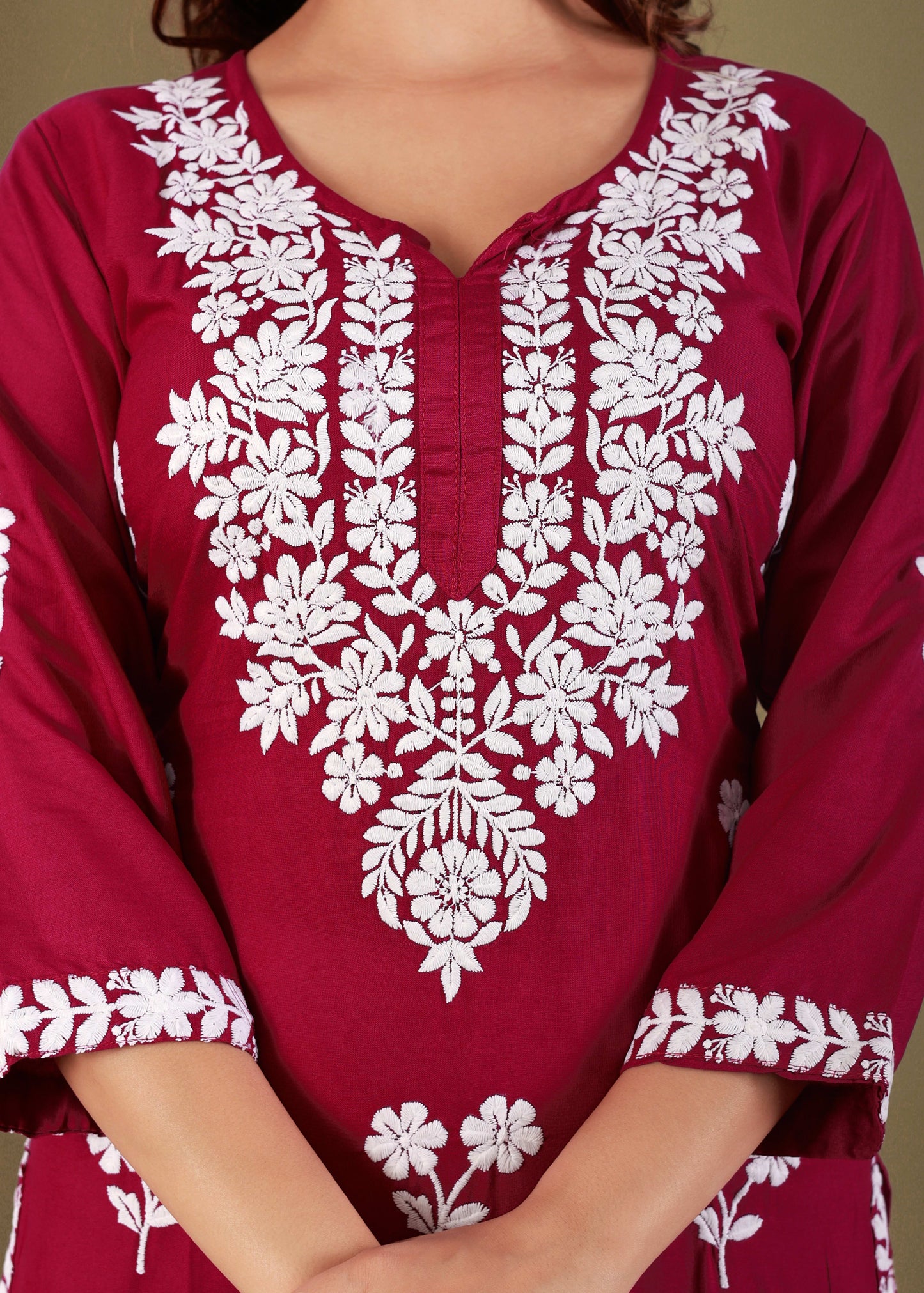 Maroon Primum Modal Kurta For Women