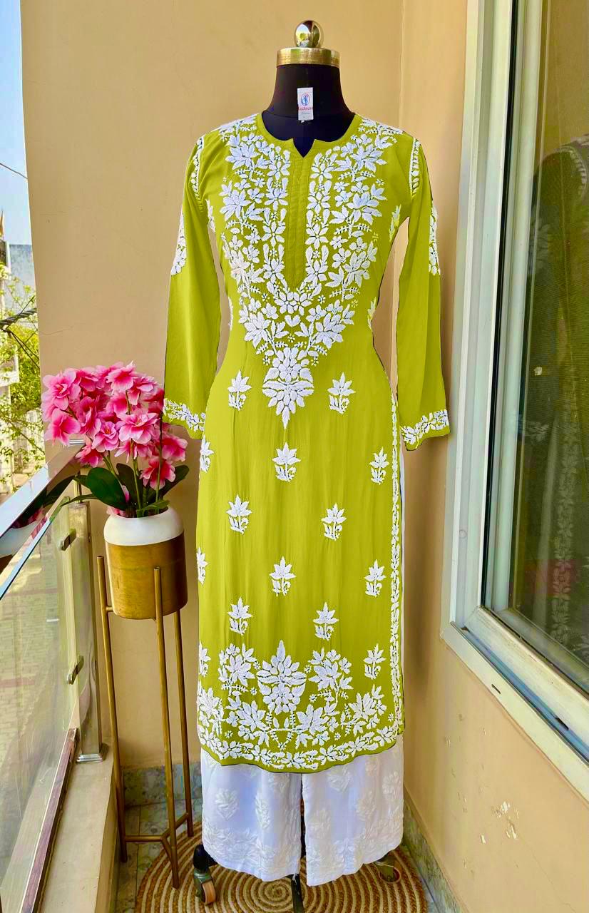 MEHNDI Kurti With Plazo For Women