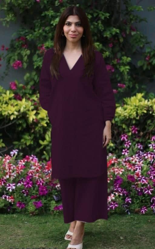 WINE Beads N Stones Charming Women Kurti Pant Set