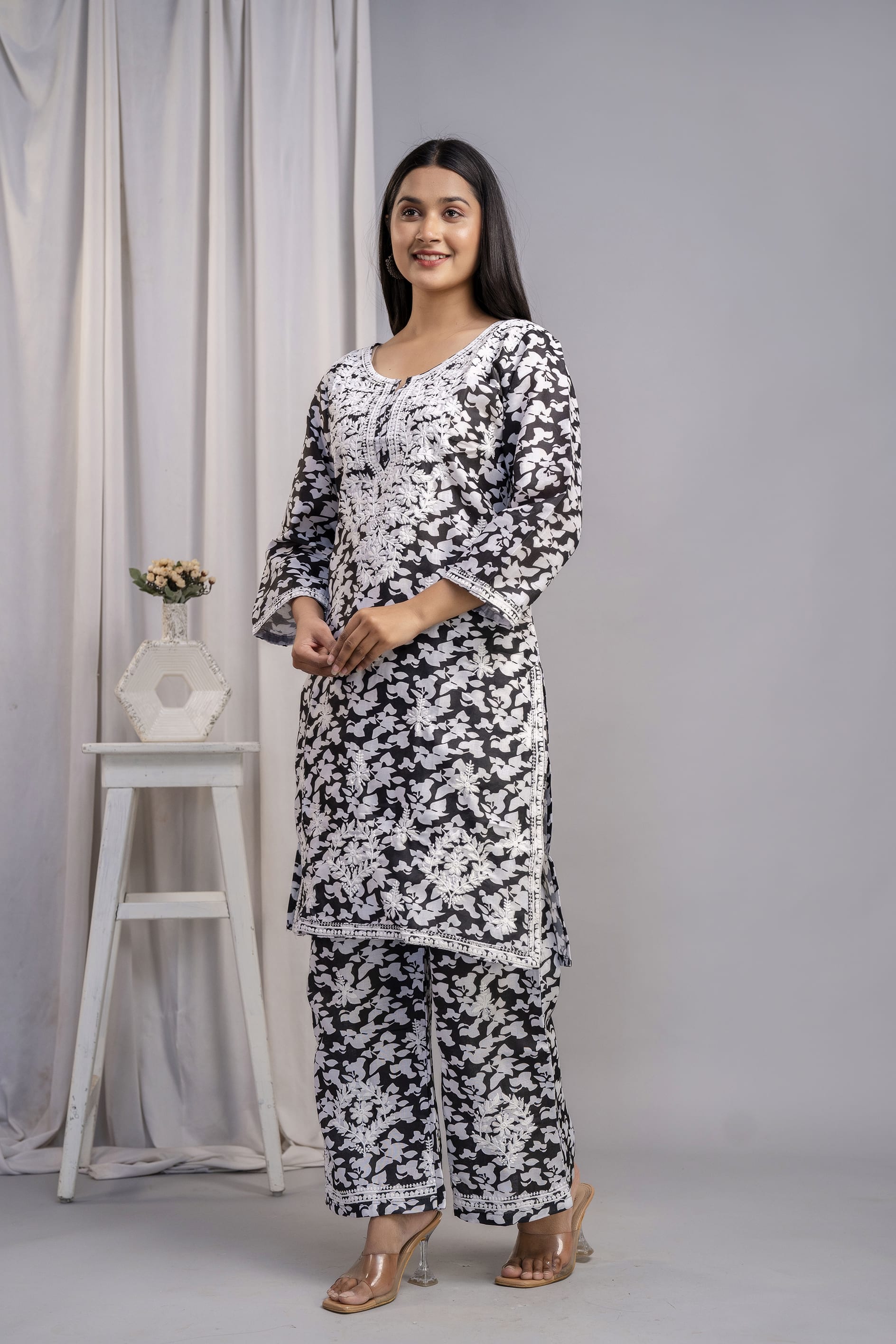 BLACK Beautiful Two Peice Cotton Set