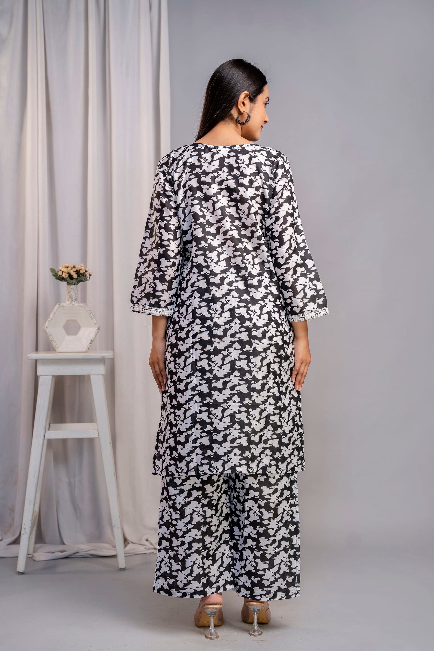 BLACK Beautiful Two Peice Cotton Set