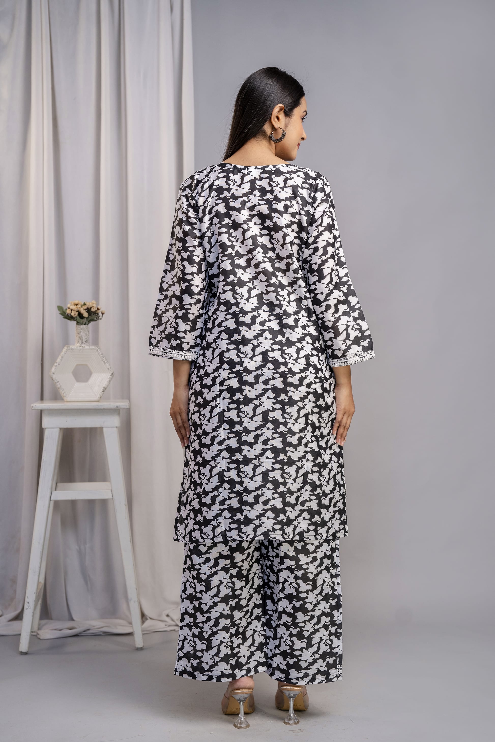 BLACK Beautiful Two Peice Cotton Set