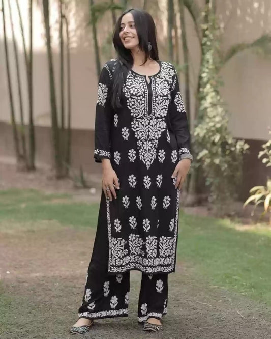 BLACK NEW TRENDING KURTA SET