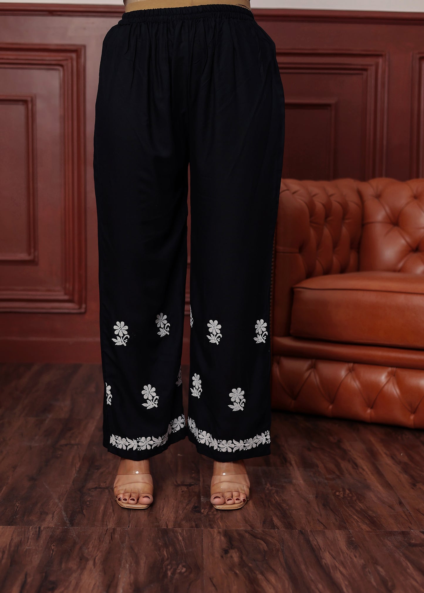 BLACK New colours in our best seller chikankari Plazzo set
