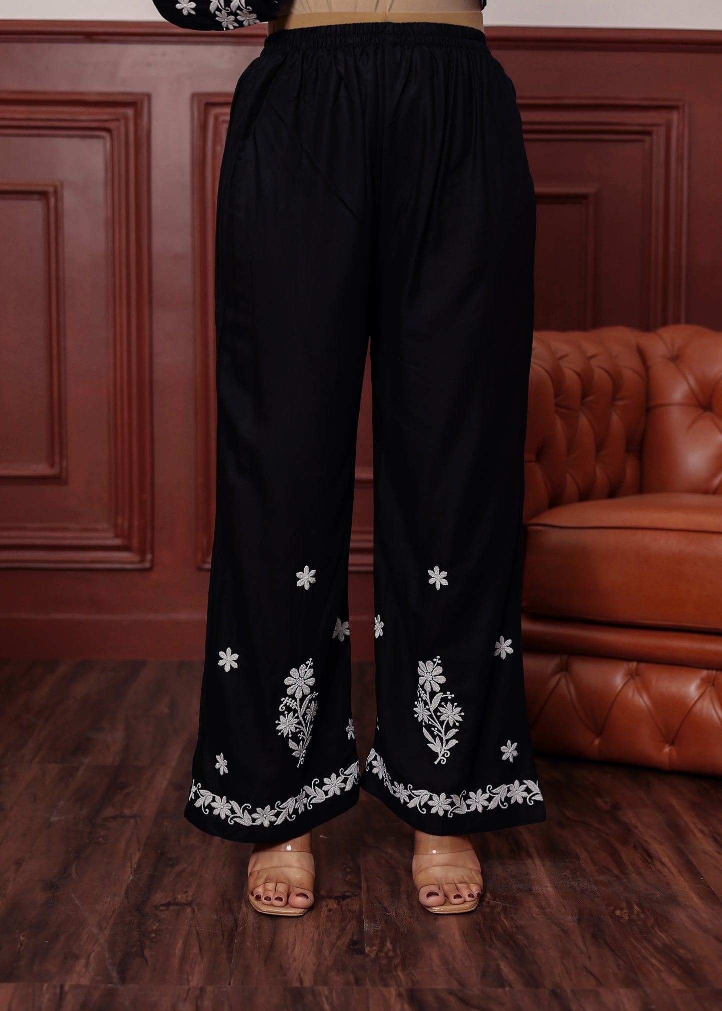 BLACK Premium Rayon Kurti Plazo Set