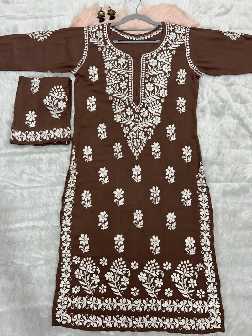 COFEE Chikankari Kurti Set Online At Best Price For Women