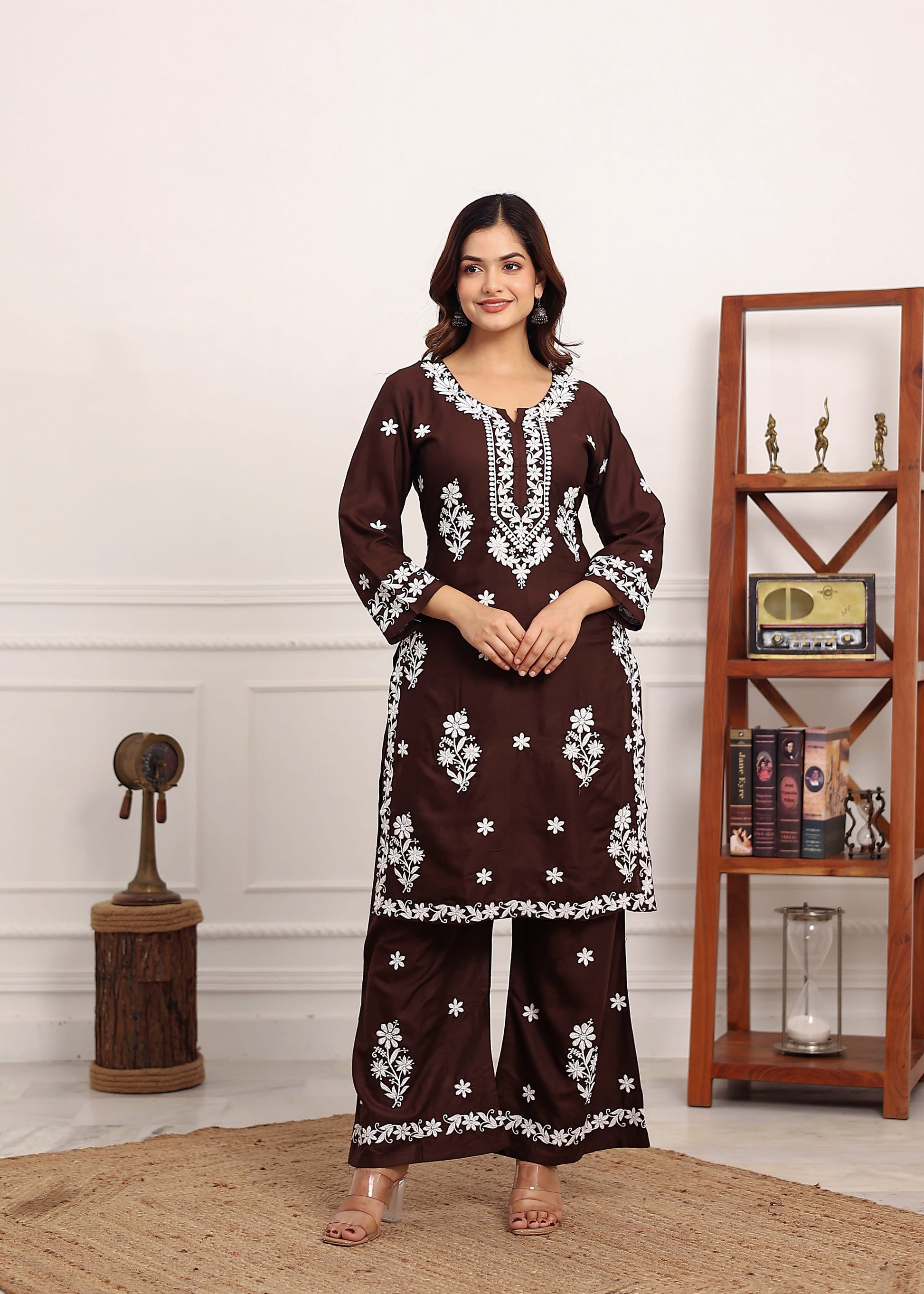 COFEE Premium Rayon Kurti Plazo Set