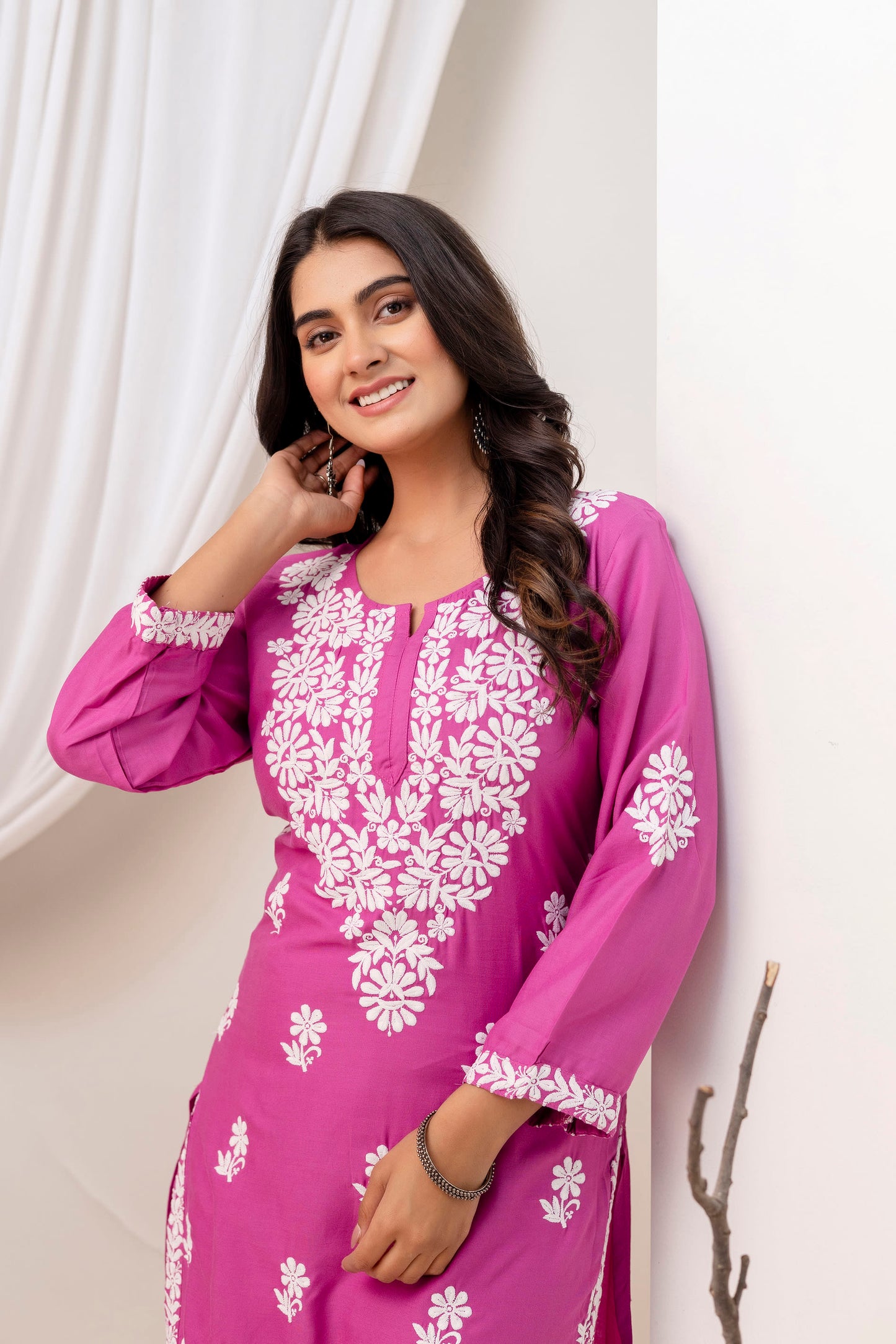 MAGENTA  Trendy Kurti Set For Women.
