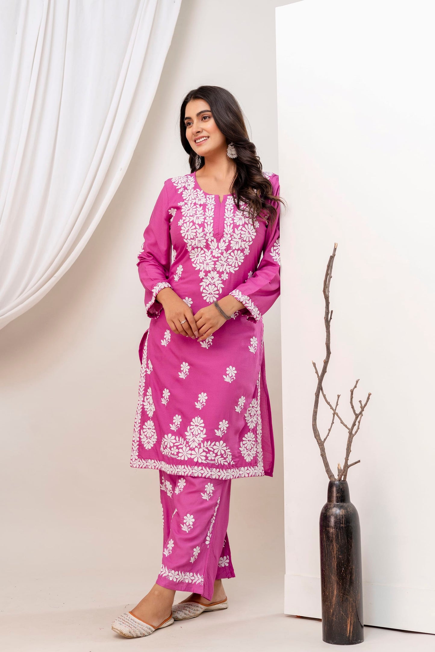 MAGENTA  Trendy Kurti Set For Women.