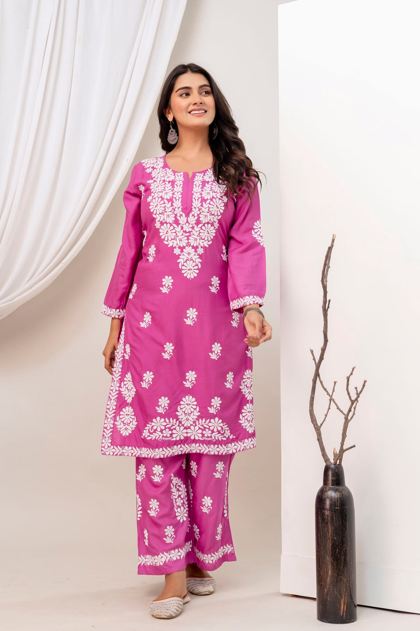 MAGENTA  Trendy Kurti Set For Women.