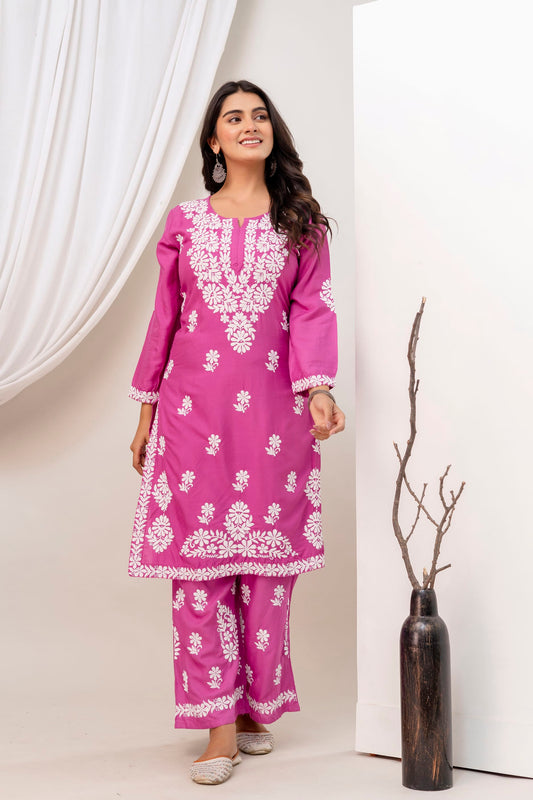 MAGENTA  Trendy Kurti Set For Women.