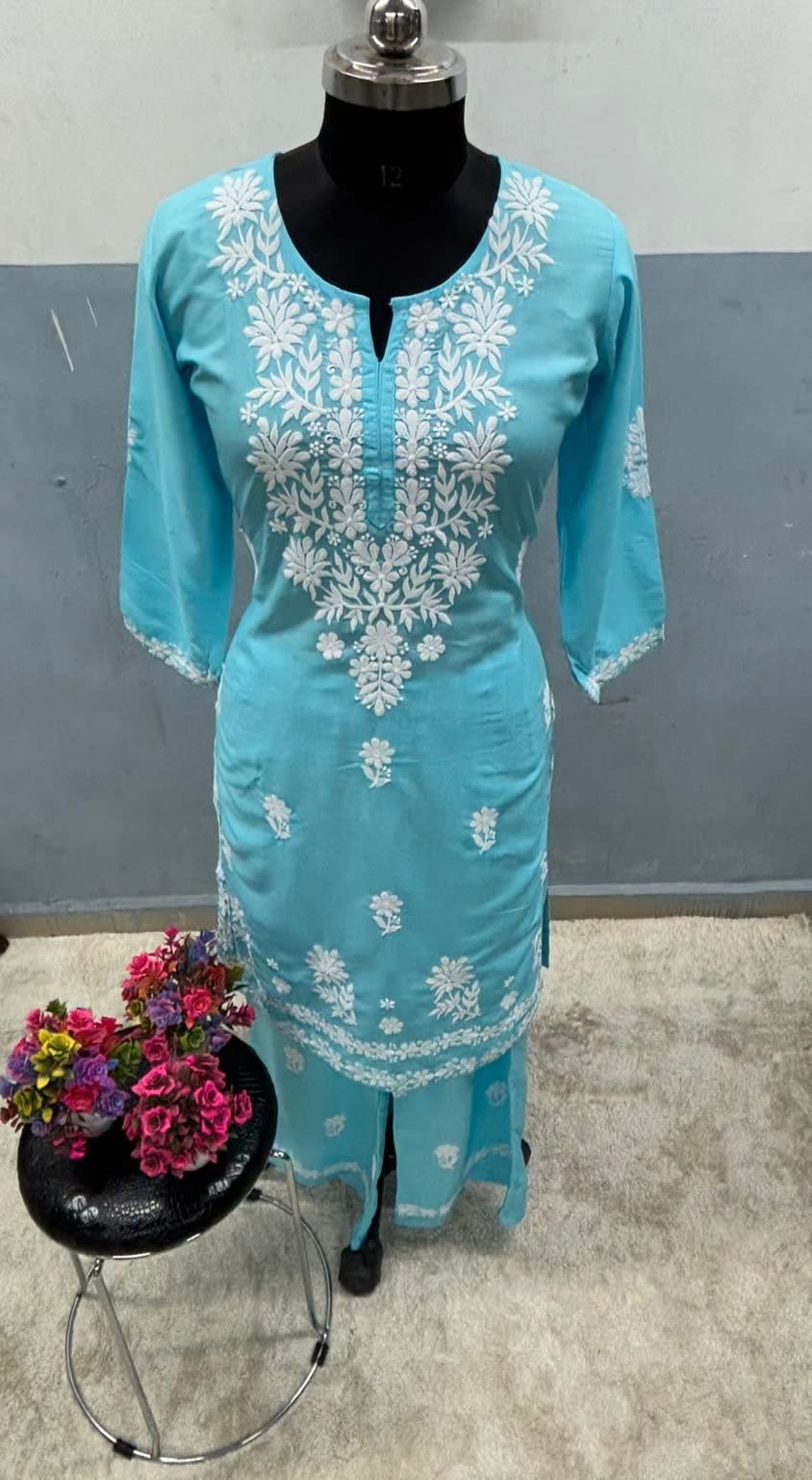 Firoji  Chikankari Kurtis For Women