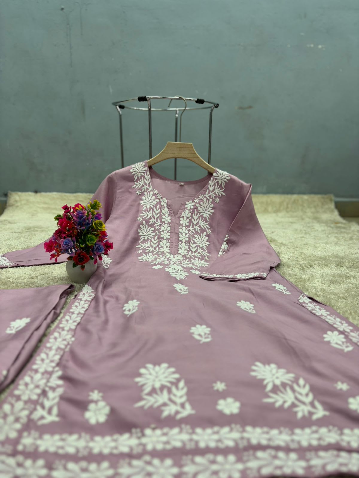 Pyazi  Chikankari Kurtis For Women