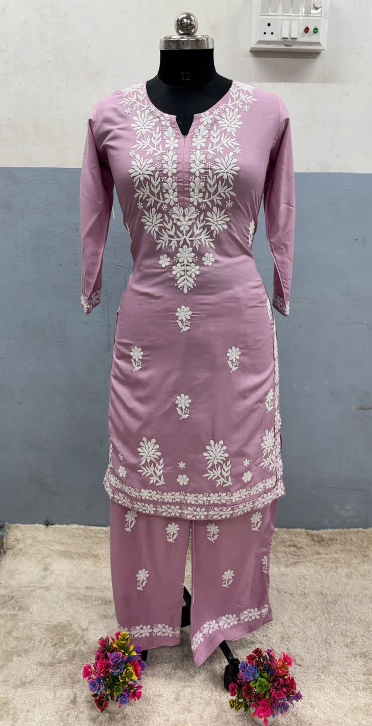 Pyazi  Chikankari Kurtis For Women