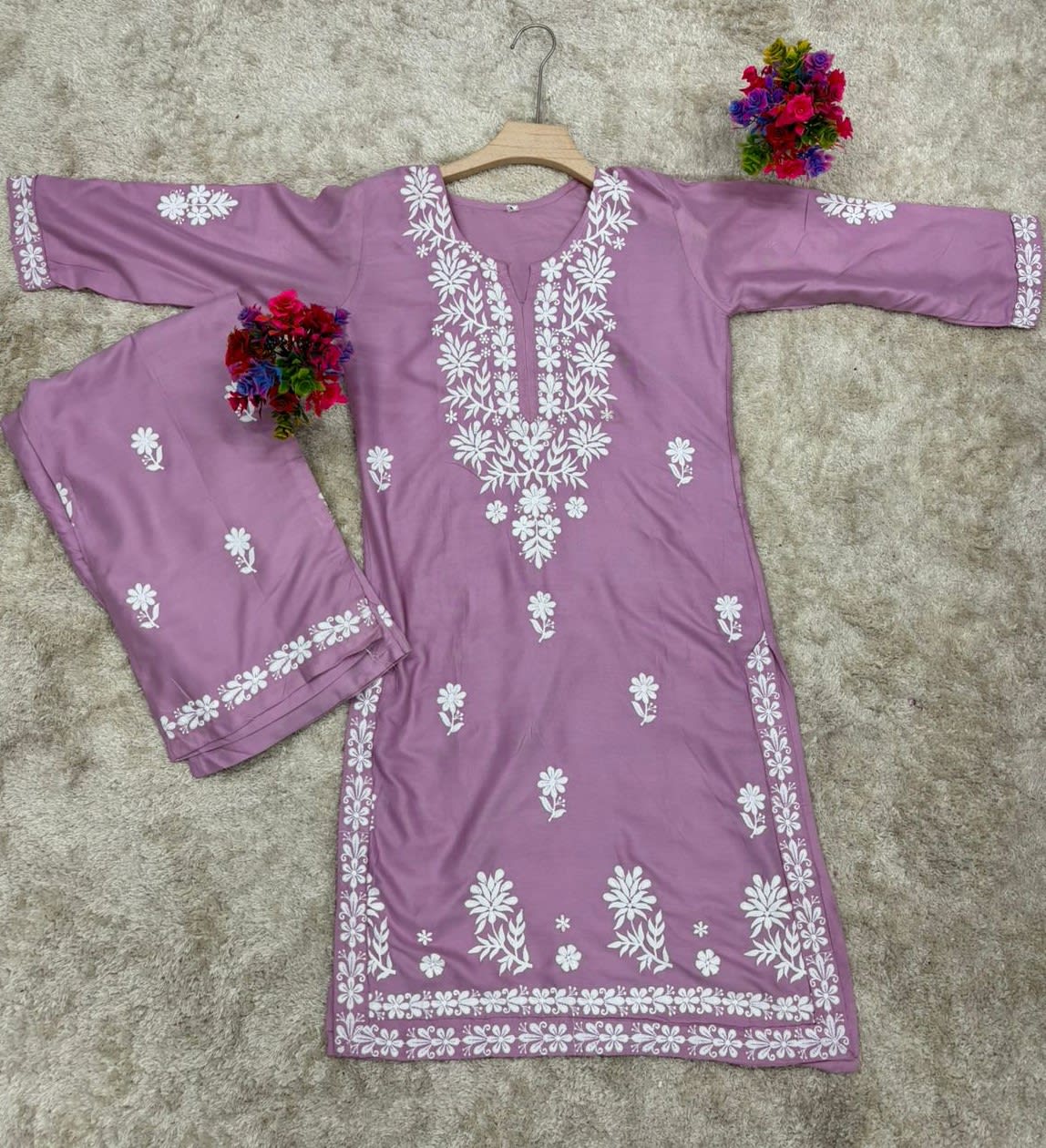 Pyazi  Chikankari Kurtis For Women