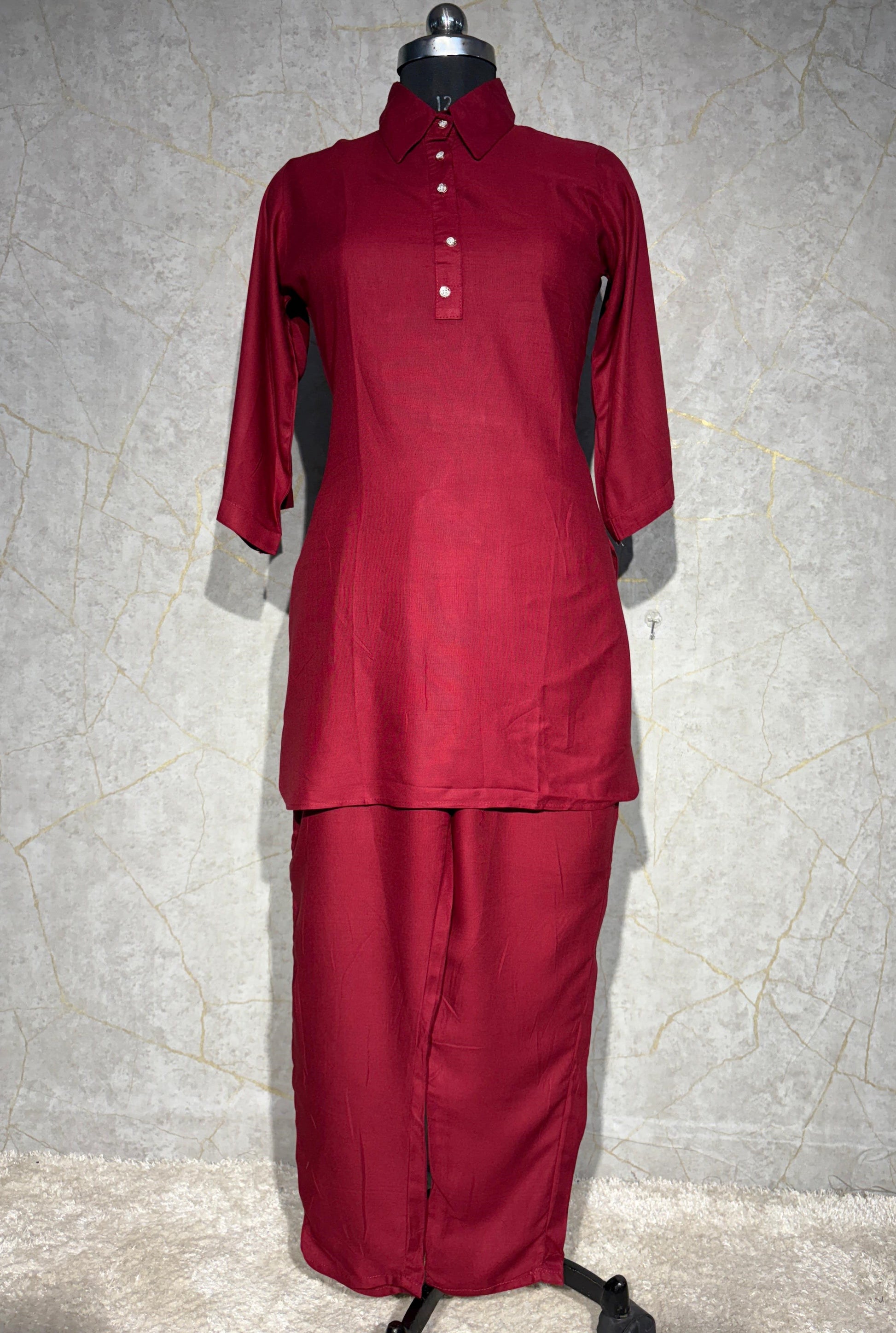 Maroon Premium Co-Ord Set For Women