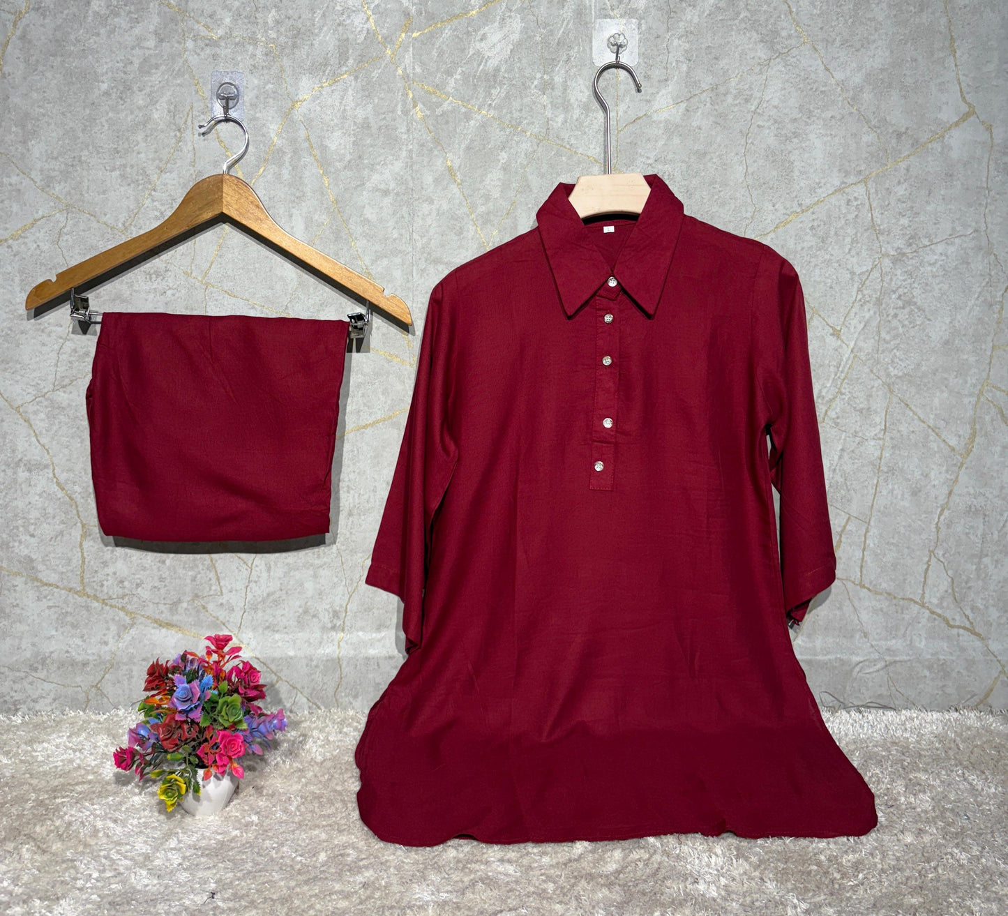 Maroon Premium Co-Ord Set For Women