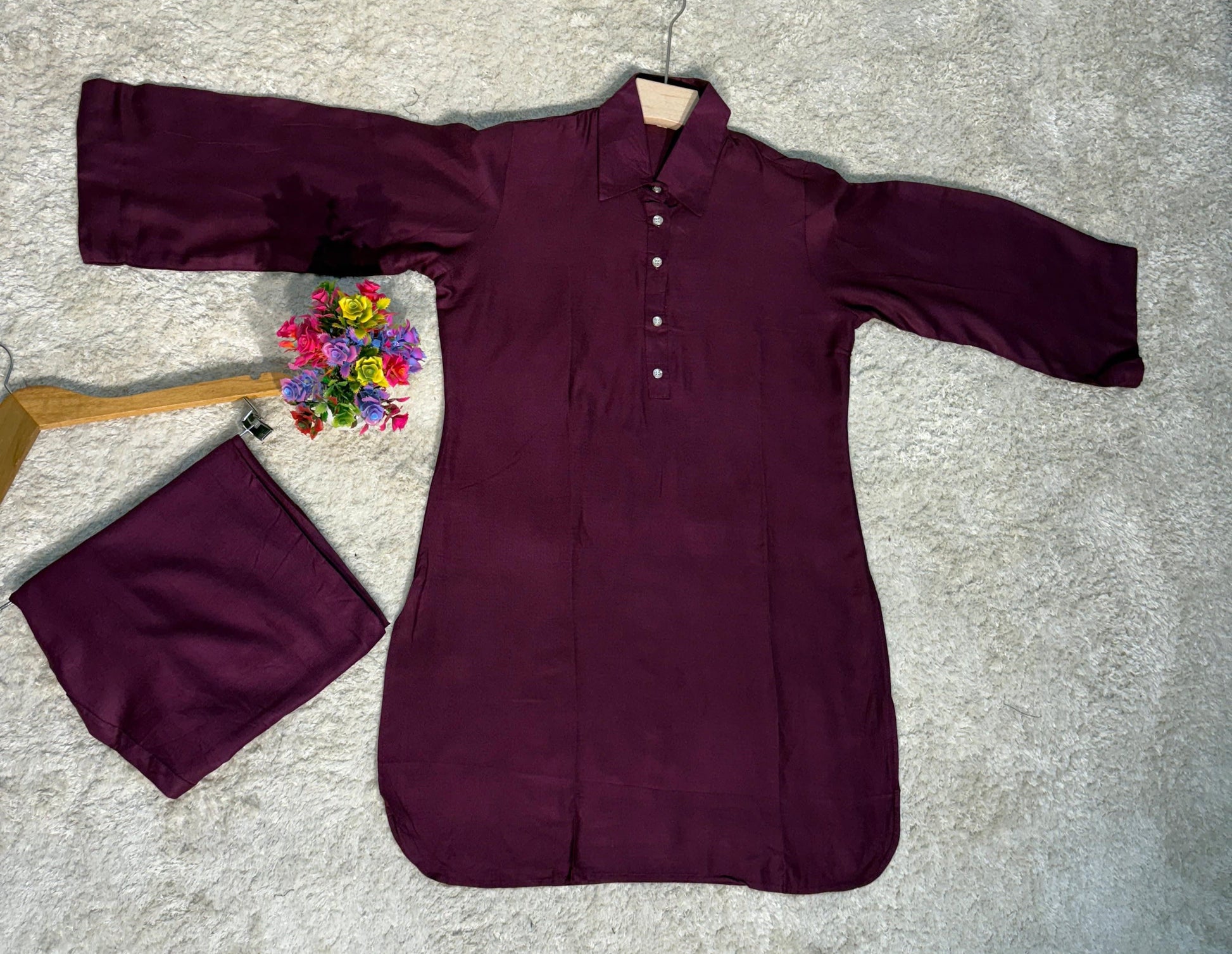 Wine Premium Co-Ord Set For Women