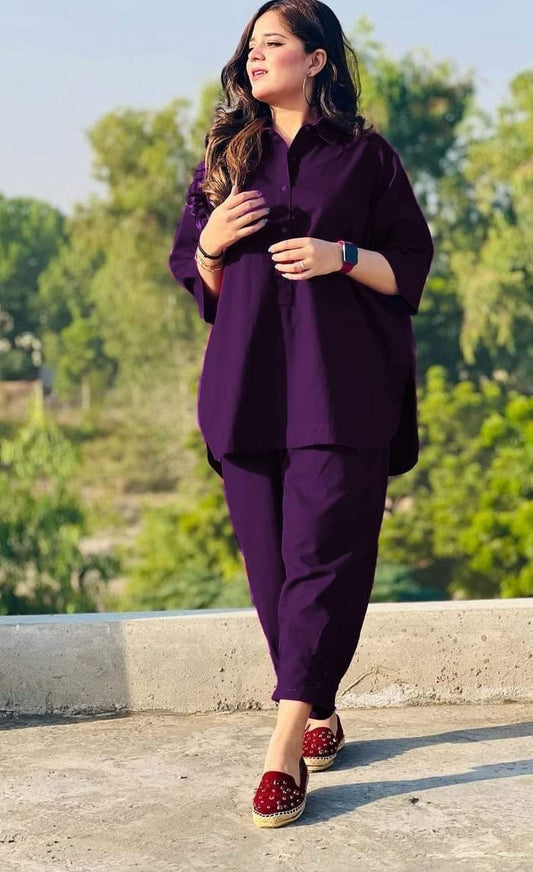 Wine Premium Co-Ord Set For Women