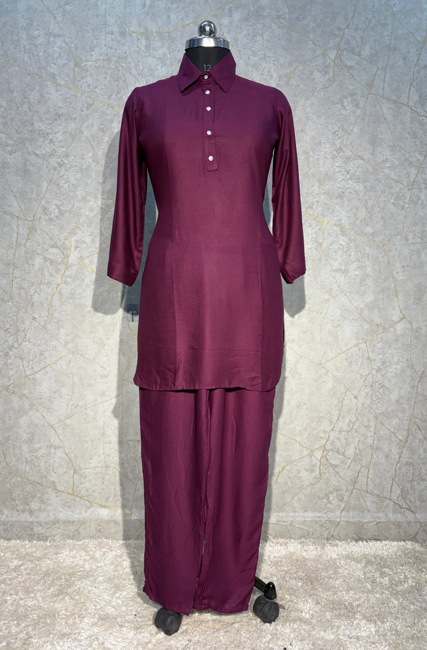 Wine Premium Co-Ord Set For Women