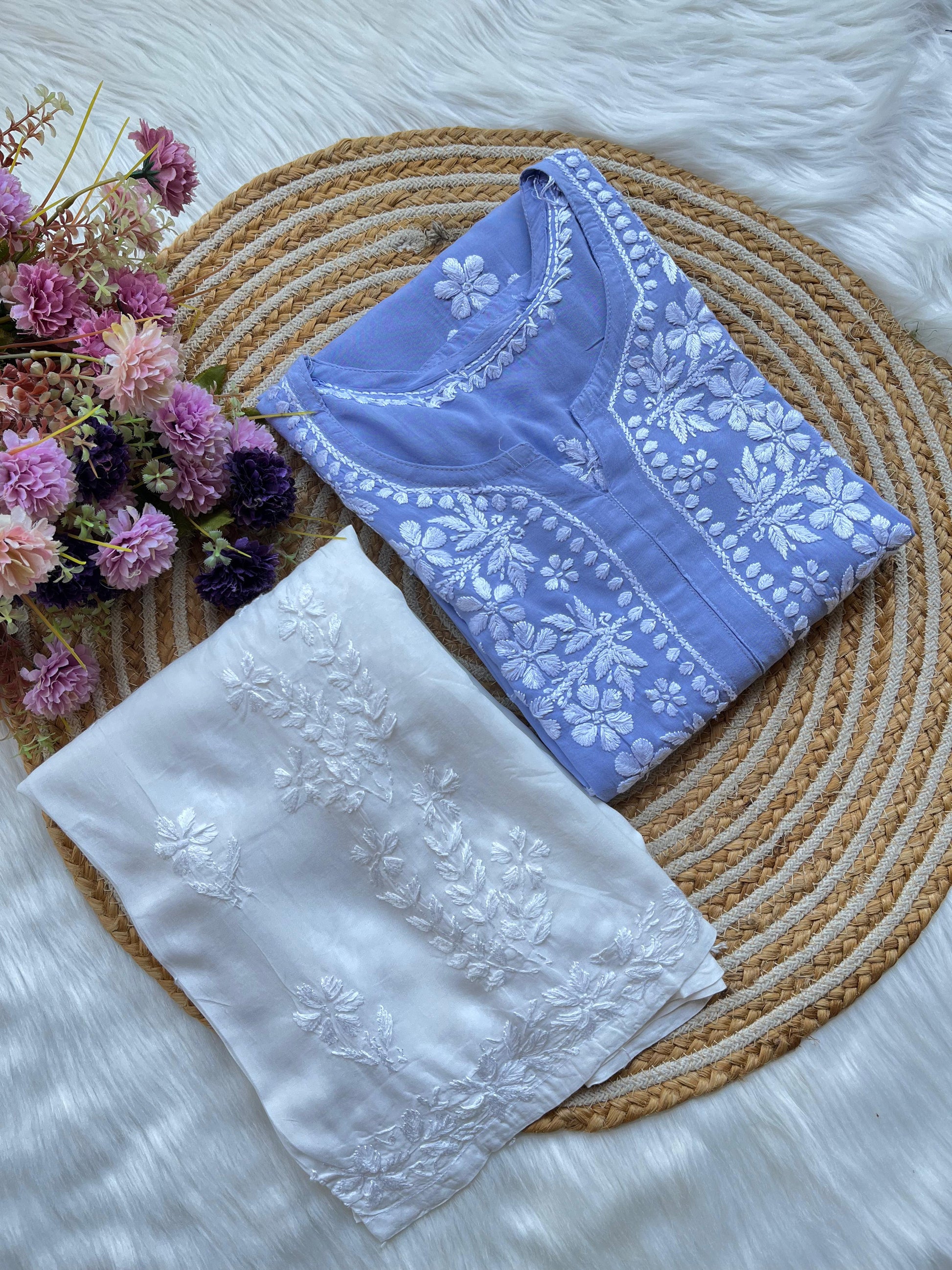 Dark Sky Rayon Kurti And Plazzo Set For Women