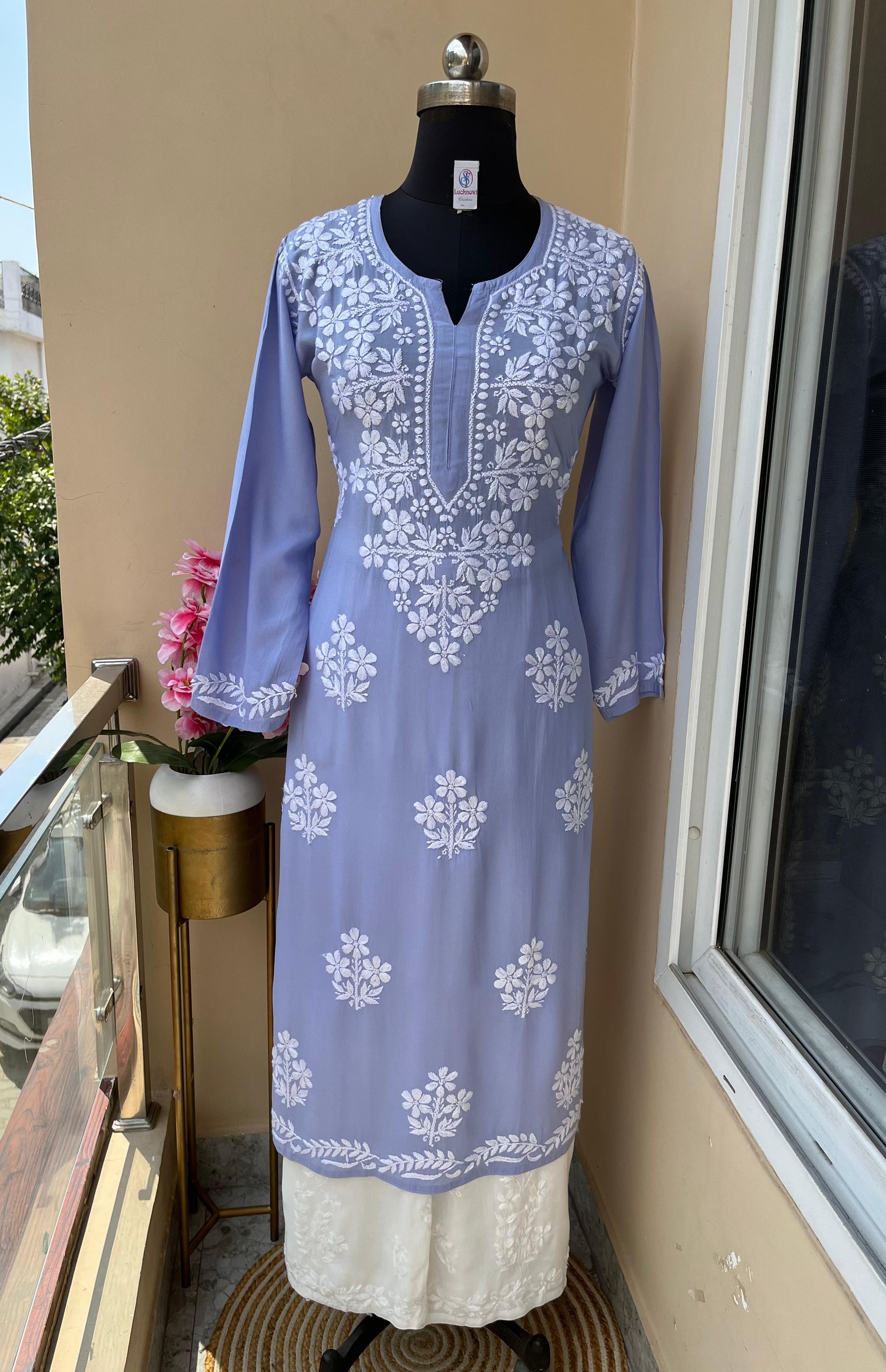 Dark Sky Rayon Kurti And Plazzo Set For Women