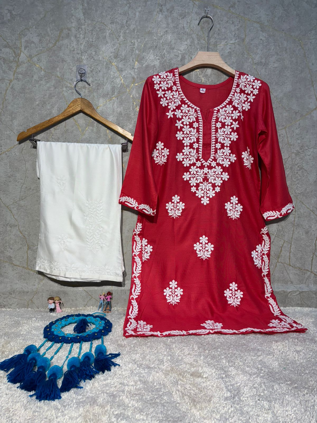 Gajari Rayon Kurti And Plazzo Set For Women