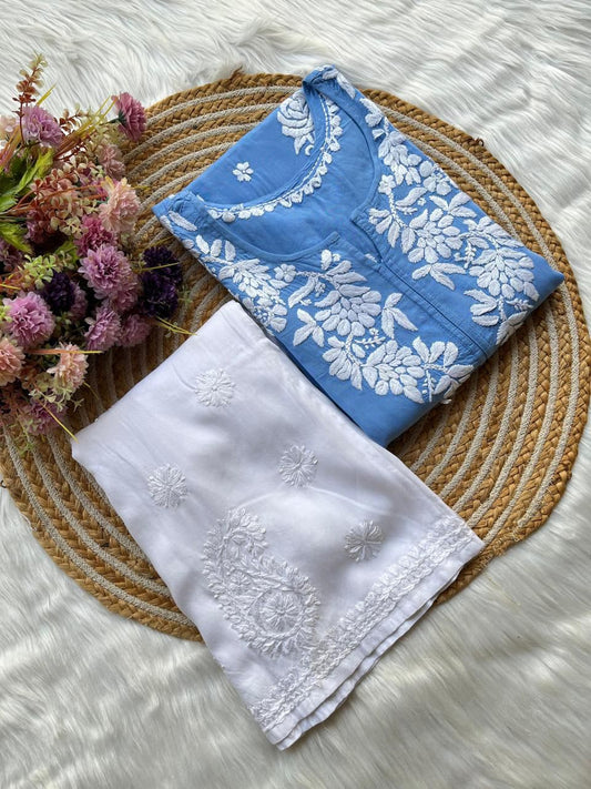 Dark Sky Kurta Set With Plazzo For Women