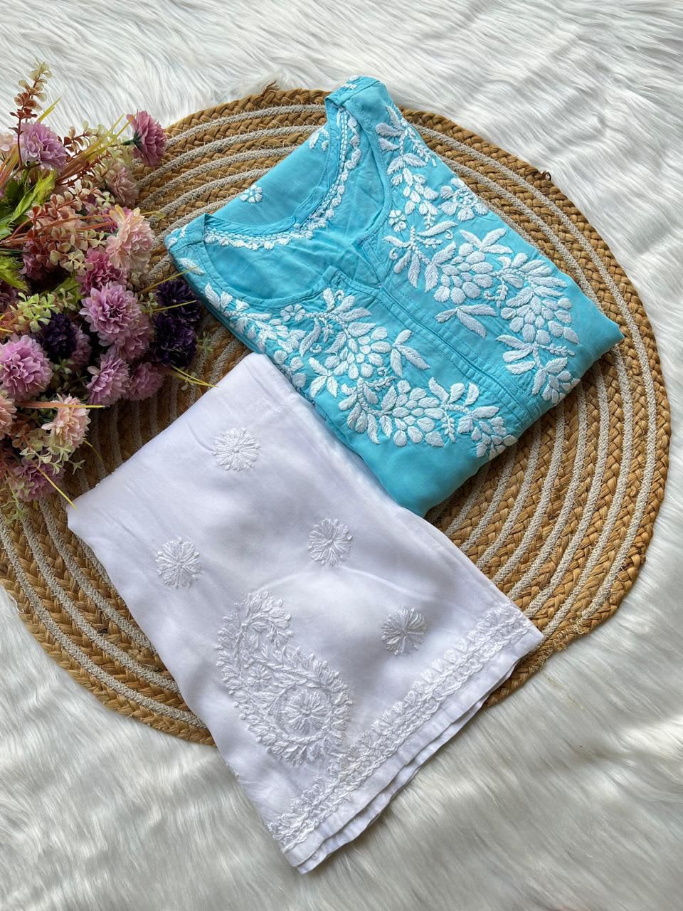 Firoji Kurta Set With Plazzo For Women