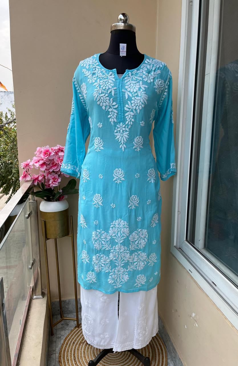 Firoji Kurta Set With Plazzo For Women