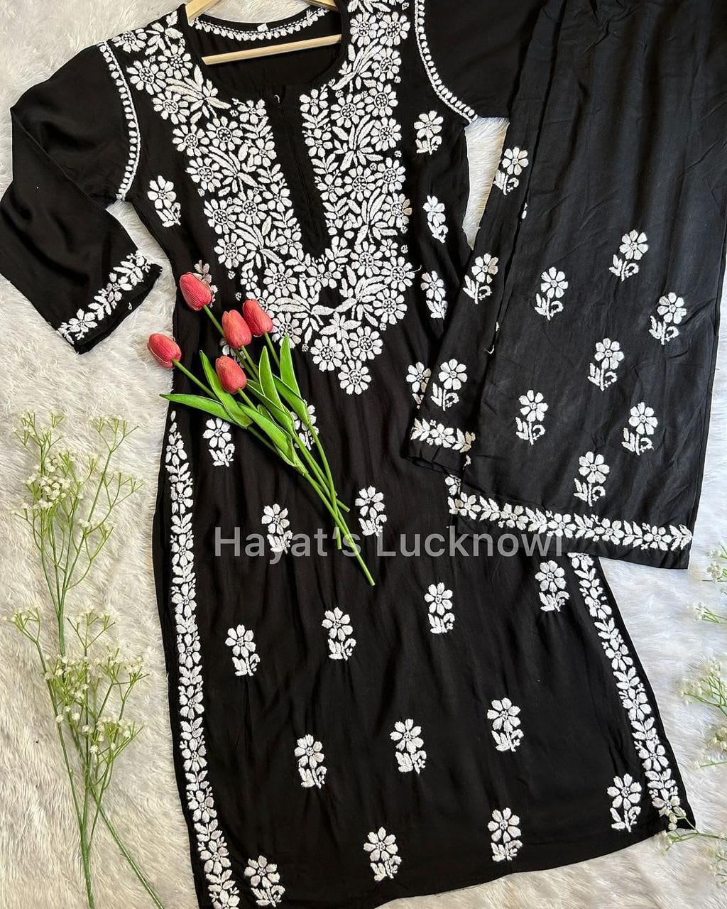 Black  Regular Kurta Set For Women