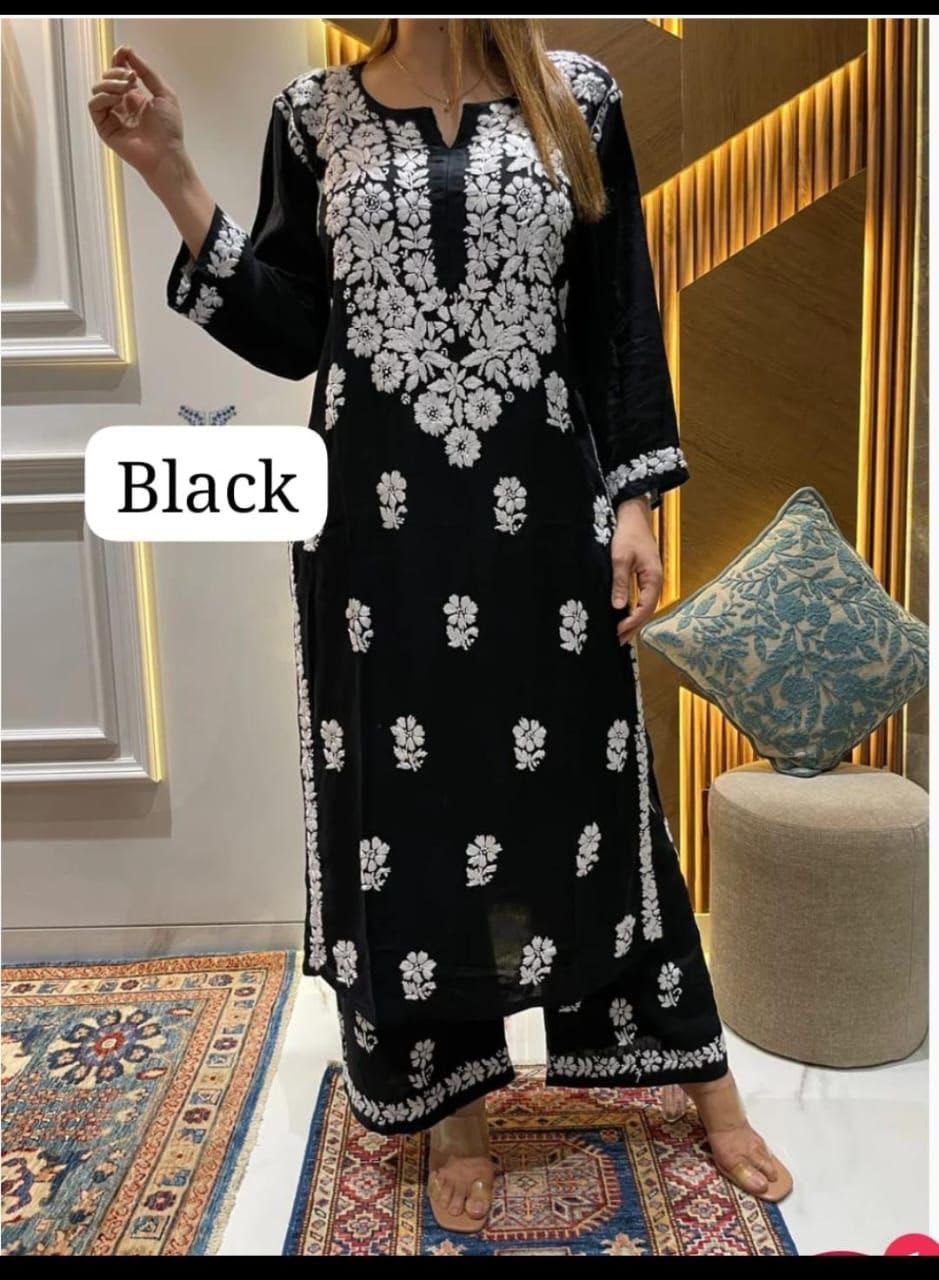 Black  Regular Kurta Set For Women