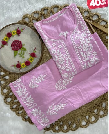 Pink Beautiful Floral Designer Suit For Women