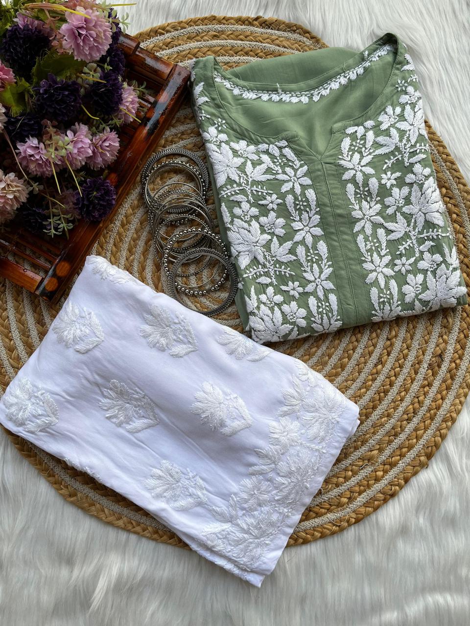 Pista Kurti With Plazo  For Women