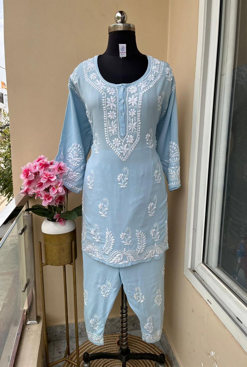 POOL Women Embroidered Straight Kurta & Plazzo
