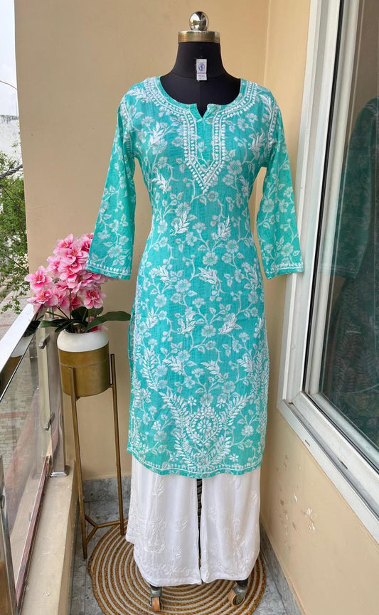 RAMA Rayon Printed Kurti With Plazo Set For Women