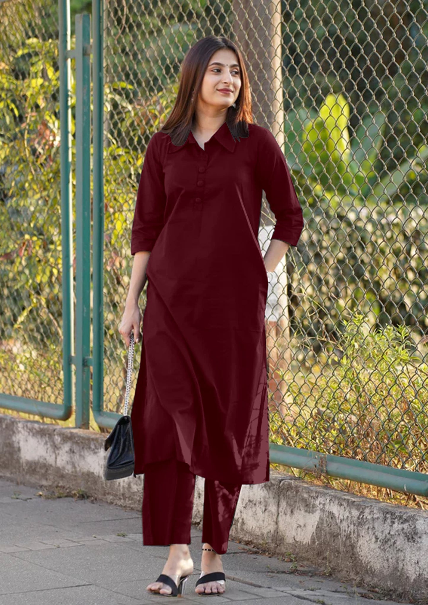 MAROON Pant Suit Set for Women