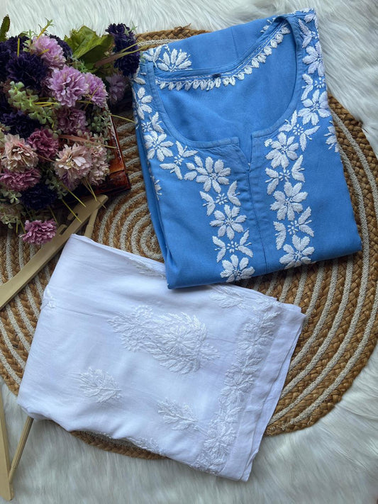 D SKY Chikankari Kurta Set For Women