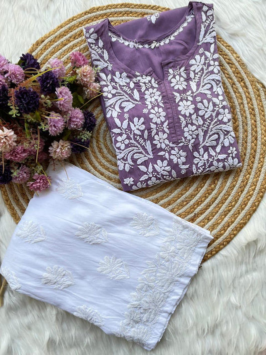 MAGENTA Primum Rayon Kurti and  Thick cotton Plazo Set For Women