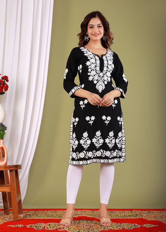 Black Primum Modal Kurta  For Women