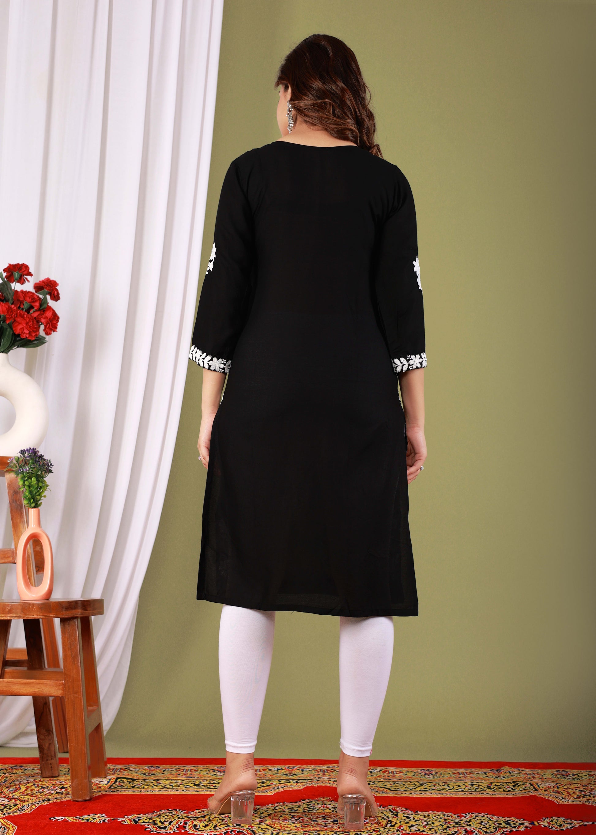Black Primum Modal Kurta  For Women