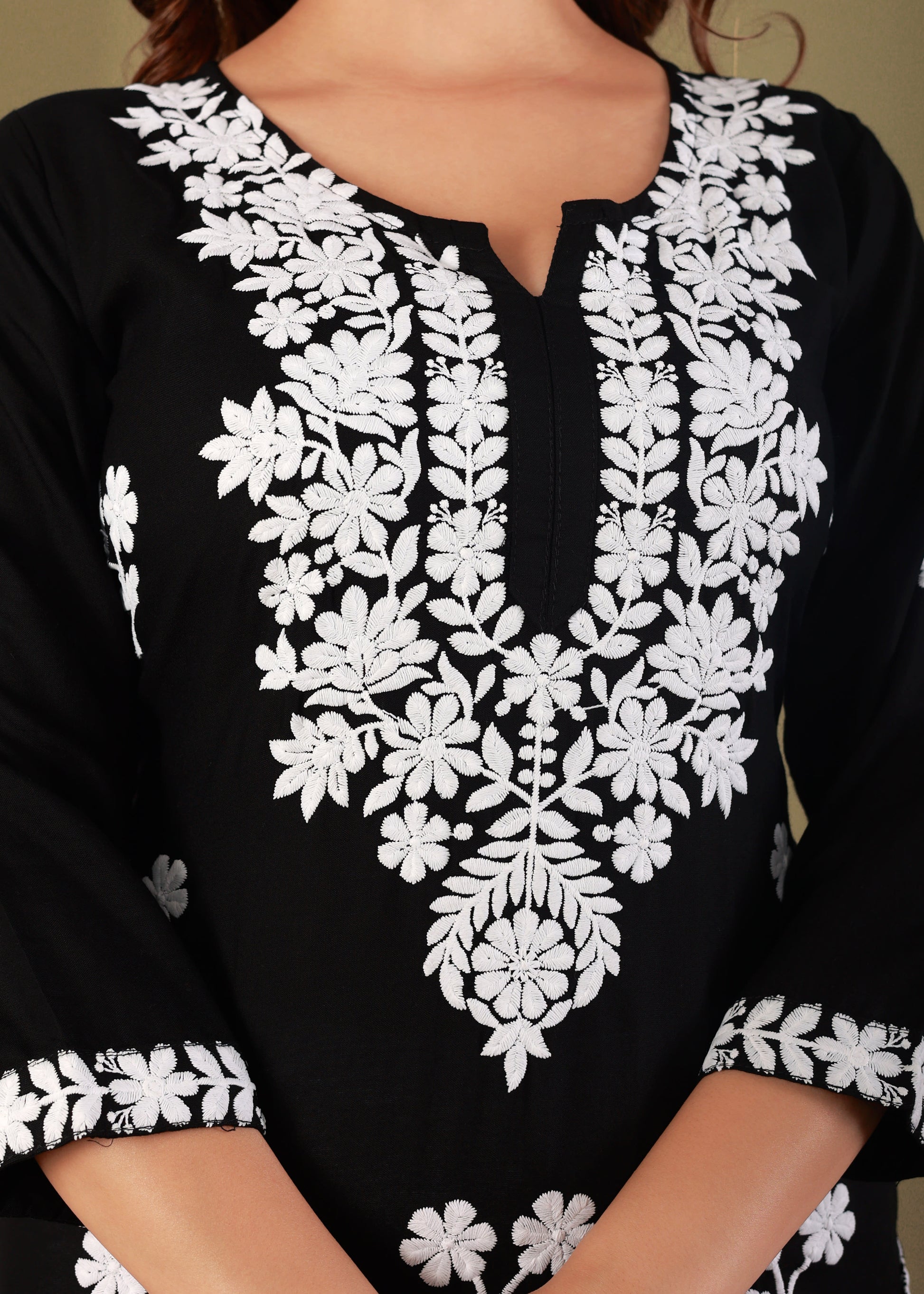 Black Primum Modal Kurta  For Women