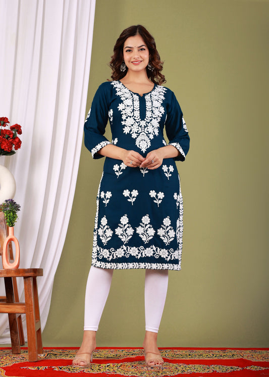 Dark Blue Primum Modal Kurta  For Women