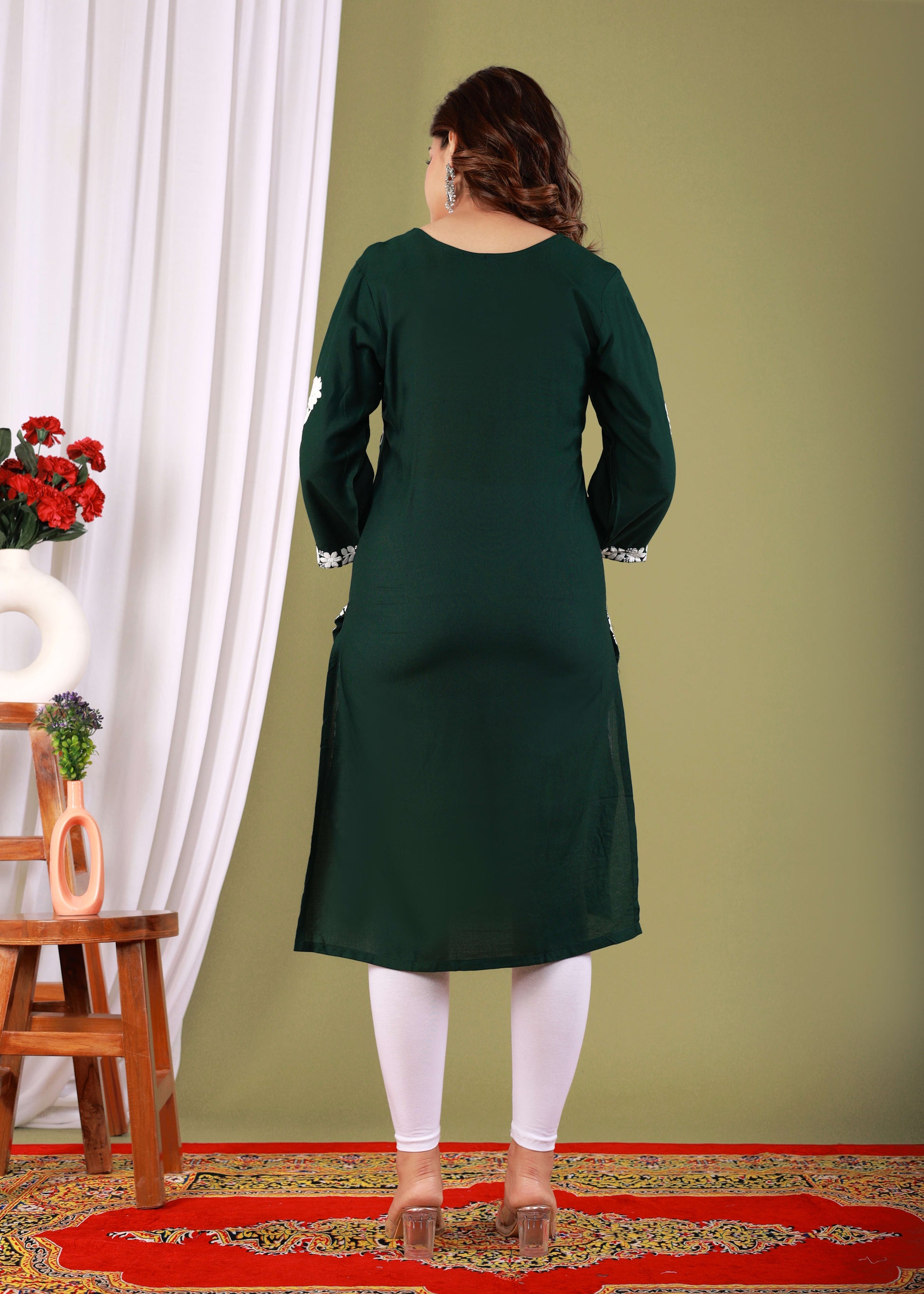 Green Primum Modal Kurta  For Women