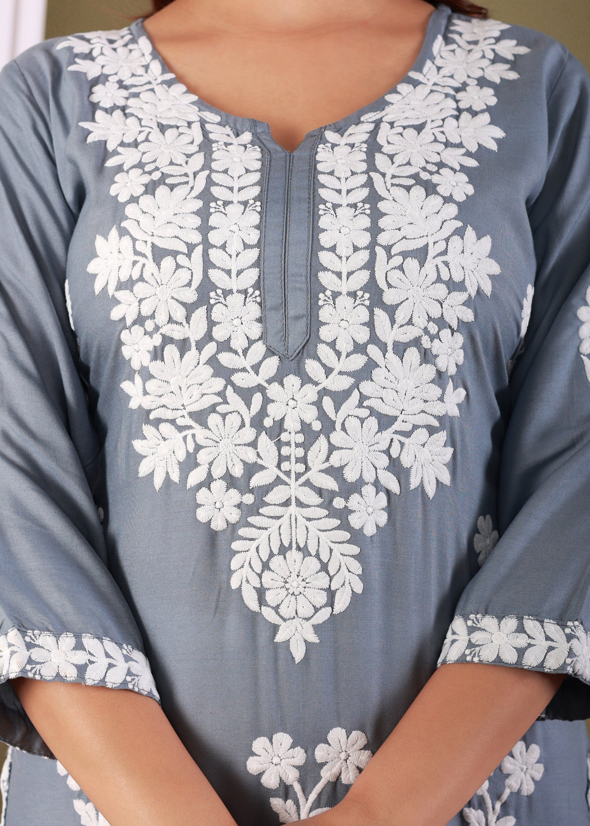 Grey Primum Modal Kurta  For Women